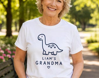Personalized Grandma Dinosaur Shirt | Matching 3rd Birthday Family Tee | Custom Grandmother Birthday Outfit | Liam's Grandma