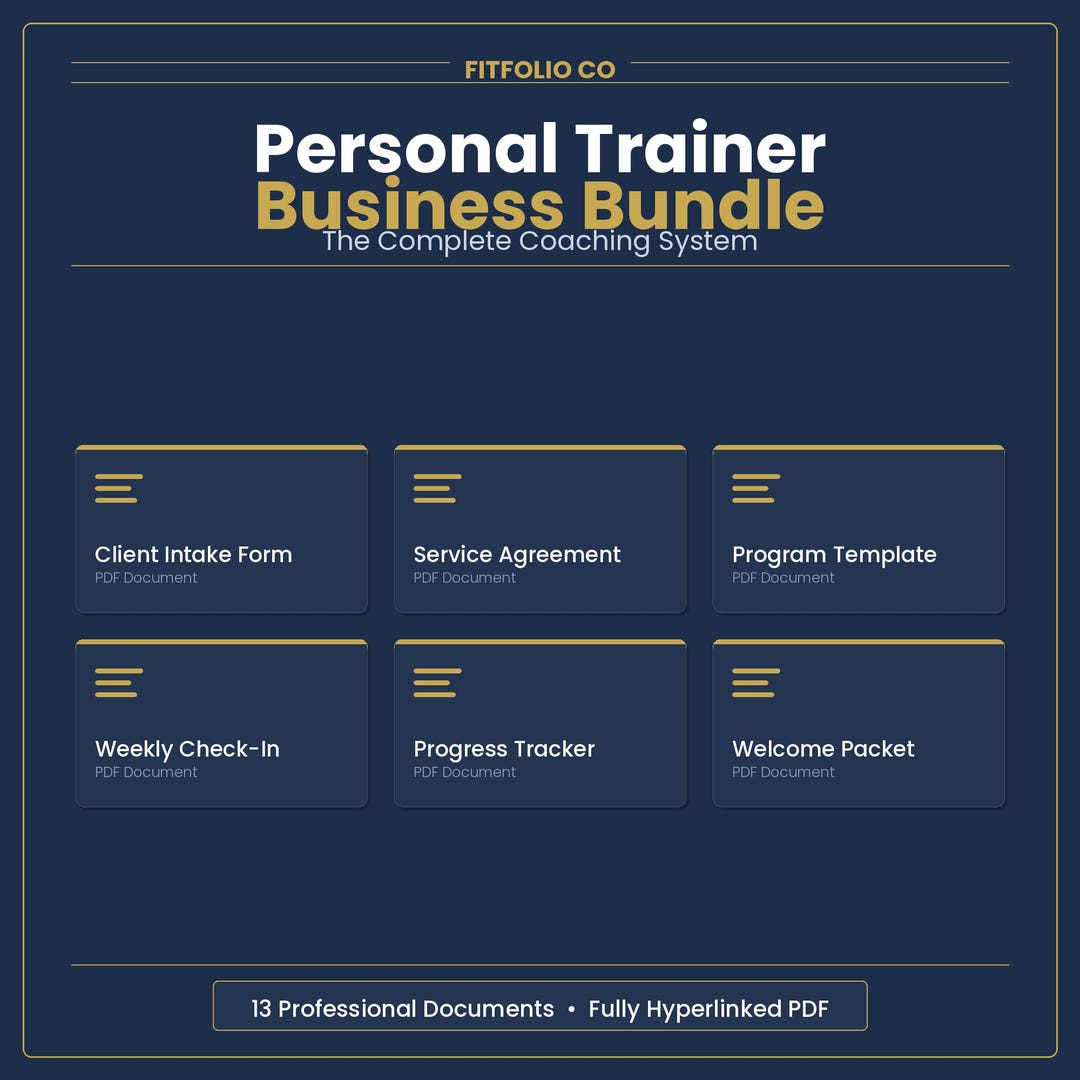 Personal Trainer Forms Bundle | Client Intake Workout Templates and ...