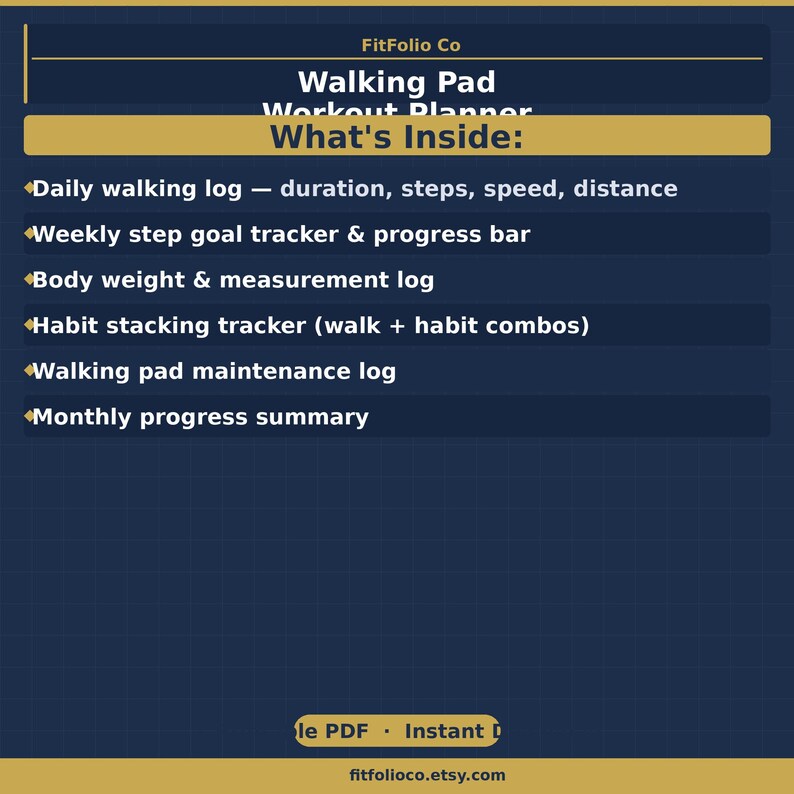 Printable Treadmill Log Walking Pad Workout Planner Printable | Daily Step Tracker | Low Impact ...