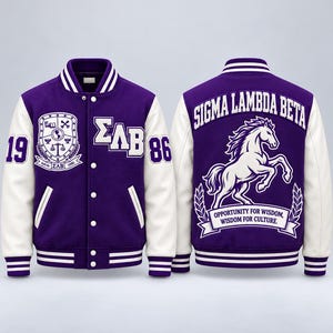 Veste universitaire Sigma Lambda Beta | Veste de la fraternité ΣΛΒ