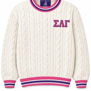 Pull en maille torsadée Sigma Lambda Gamma