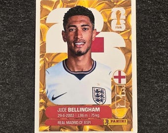BELLINGHAM GOLD ENGLAND World Cup 2026 Trading Card Sticker
