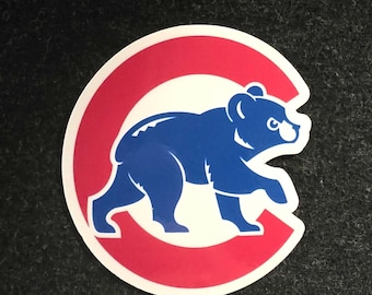 Pegatina del equipo de béisbol Chicago Cubs Cubby Bear de la MLB