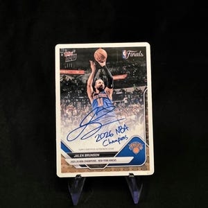 JALEN BRUNSON 1/1 Autograph Knicks NBA Champions Trading Card Sticker