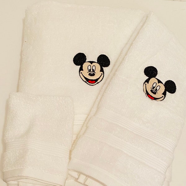 Mickey Mouse Towel Etsy