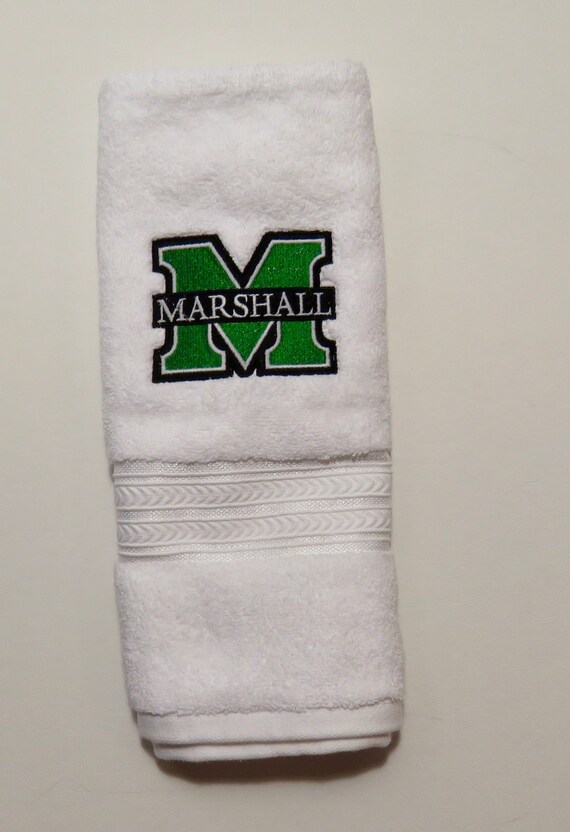 Kitchen Hand Towel With Marshall University Logo Embroidery Etsy