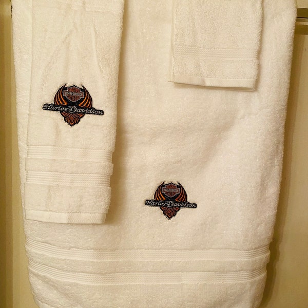 Harley Davidson Bath Towels Etsy