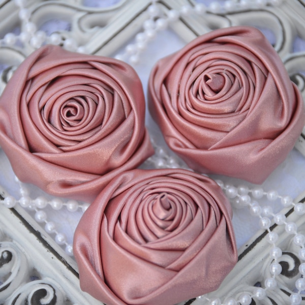 Satin Ribbon Flowers Etsy