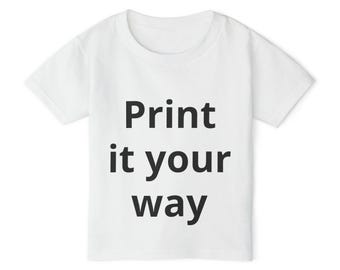 Custom Text Toddler T-Shirt | Personalized Kids Shirt, White Tee