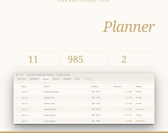 Solopreneur Planner Google Sheets Template | Freelance Income Tracker Invoice Tracker Client Tracker Rate Calculator Quarterly Tax Estimator