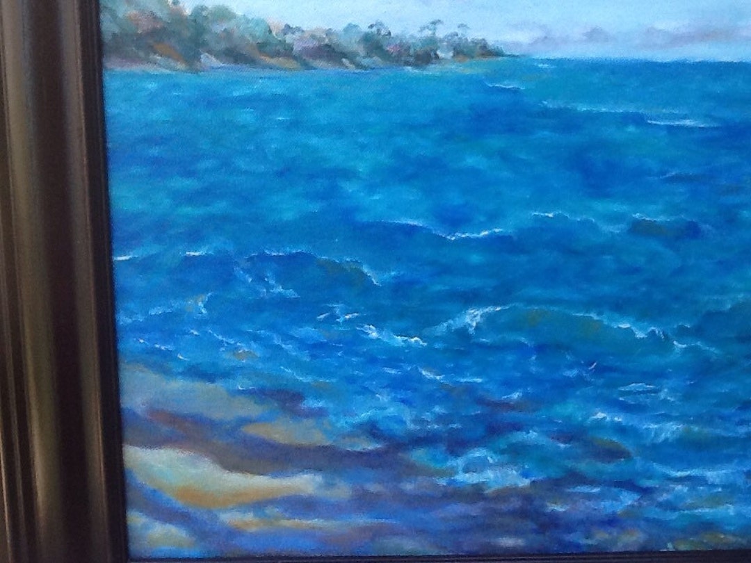 NORTH SHORE - OAHU 絵画 North Shore, Oahu, Hawaii, 16 X 20, Framed Original Oil on