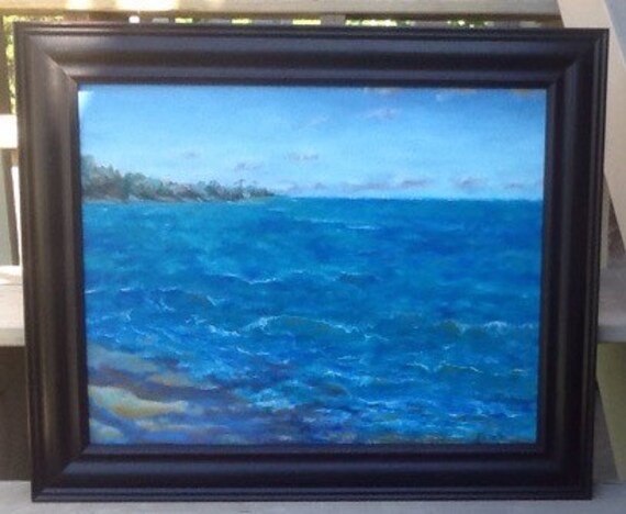 North Shore, Oahu, Hawaii, 16 X 20, Framed Original Oil on