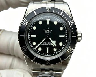 Vintage Style TUDOR Black Bay Watch 41mm Automatic Mechanical Watch Stainless Steel Jubilee Bracelet Men Gift