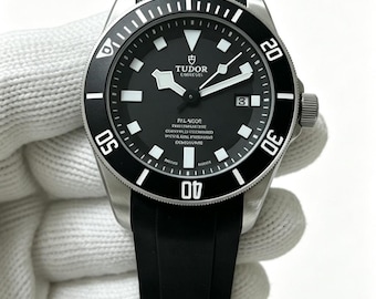 Vintage Tudor Pelagos-horloge (zwarte wijzerplaat), ref. M25600TB: 42 mm kastdiameter