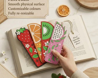 Schattige dierenbladwijzer STL-bundel – 4 stuks kawaii 3D-afdrukbare bladwijzers, direct downloaden, gemakkelijk doe-het-zelfcadeau voor boekenliefhebbers