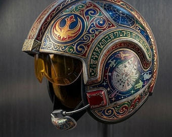 X-Wing Pilot Helm STL Datei, 3D Print Cosplay Helm Digitaler Download, tragbare Sci-Fi Rüstung, Space Pilot Helm STL von Hex3D