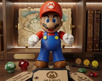 Super Mario STL File – Classic Game Character 3D Printable Model, Gamer Decor, Instant Digital Download