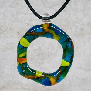 Bright glass pendant,fused glass,art glass,fused glass art,artisan jewelry,fused glass,art glass,hand made jewelry,glass,pendant,green art