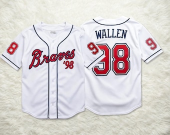 Custom Wallen 98 Jersey, Country Music Fan Gift, Personalized Number Baseball Jersey