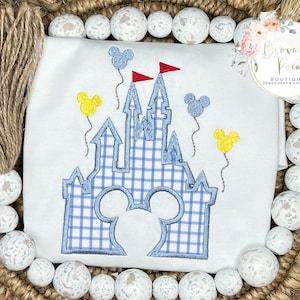 Magical castle appliqué shirt, disney shirt, tshirt, romper, bubble