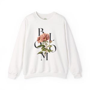 Moletom Floral Bloom | Blusa de Moletom com Estampa Floral Botânica | Blusa Estilo Cottagecore