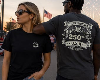 Camiseta del 250 aniversario de la Independencia de EE. UU. / Camiseta con el logo del 1776 aniversario