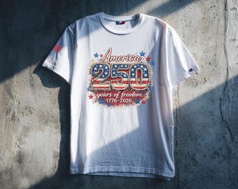 Camiseta de Estados Unidos por sus 250 años de libertad / 1776-2026 Camiseta patriótica de EE. UU.