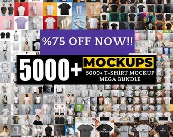 5000+ Mockup Mega Pack, Editable PSD T Shirt Mockup Bundle, Clothing Mockup Pack, Front & Back Mockups, Digital Download
