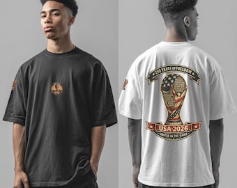 Camiseta con el logo de la Copa Mundial de EE. UU. 2026 / 250 años de libertad