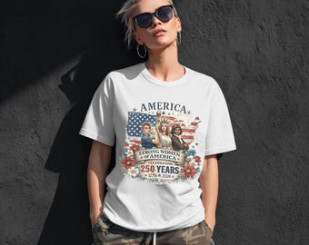 Camiseta America Strong Women of America / Camiseta patriótica 250 años 1776-2026