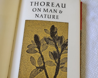 Vintage Henry David Thoreau Book, On Man & Nature, 1960s Hardcover, 61 pages