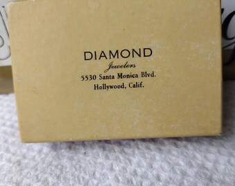 Vintage Hollywood Jeweler Display Box, Cardboard Jewelry Box Souvenir