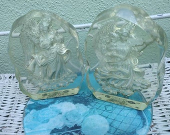 Vintage Angels, Easter Angels Clear, Angel Gift for Women, Pair of Angels