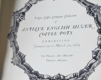 Antique English Silver Coffee Pots Book, Folgers Collection 1960s