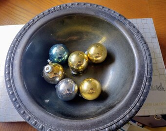 Vintage 1960s Silverplate Bowl, Centerpiece Decor, 10" Round