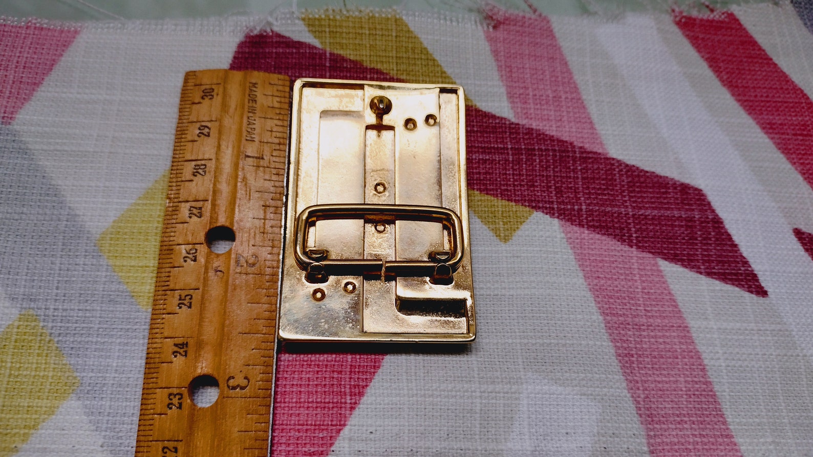 Vintage Buckle Midcentury, Retro Mod Design Accent, 1970s Silvertone ...
