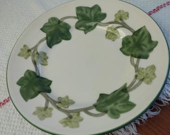 Vintage 2000 Franciscan Ivy Side Plate, Green Ivy II, Made in England, 7.75" Round