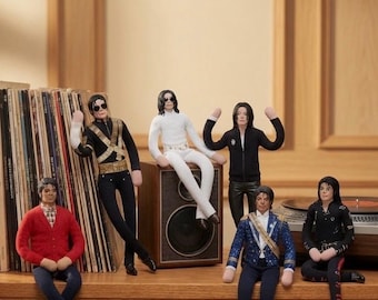 Michael Jackson Plush Doll 28cm Articulated Poseable Figure | Cosplay Prop Stuffed Toy Room Decoration King of Pop Gift
