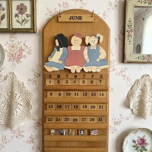 90s Wood Calendar - Etsy