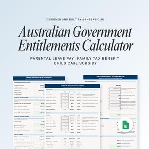 Calculadora de prestaciones familiares del Gobierno australiano / Prestación por baja parental, subsidio familiar y ayuda para el cuidado infantil