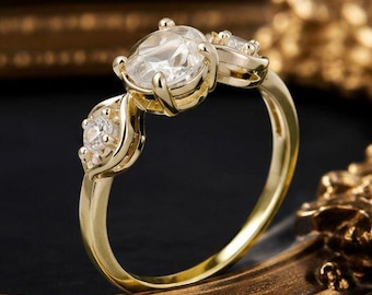 Klassieke zilveren mooie ring, elegant ontwerp, ring met studs, luxe ring, huwelijkscadeau, jubileumcadeau