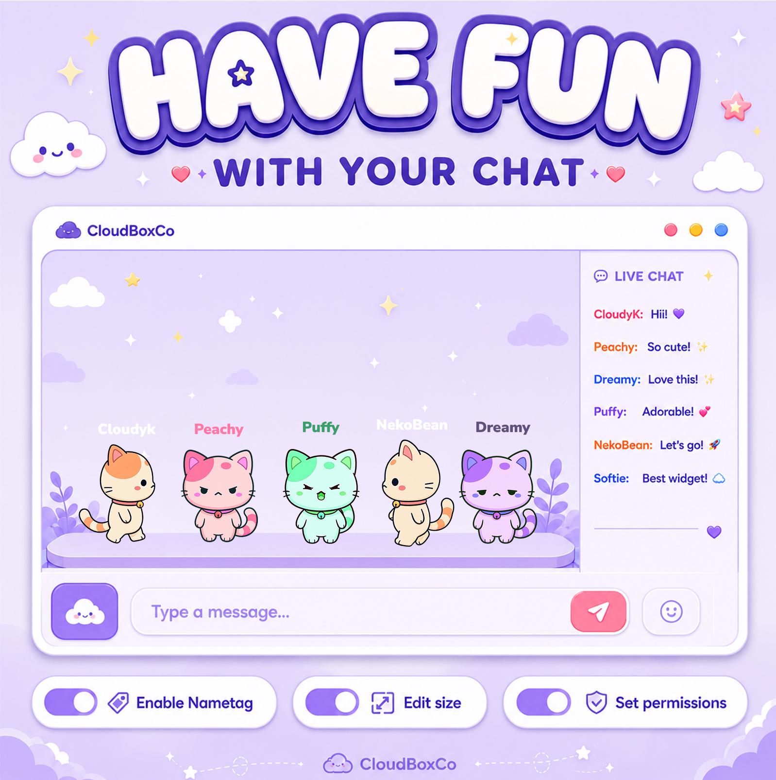 STREAM WIDGET - Cute Cats // for Twitch & Youtube | Interactive Chat ...