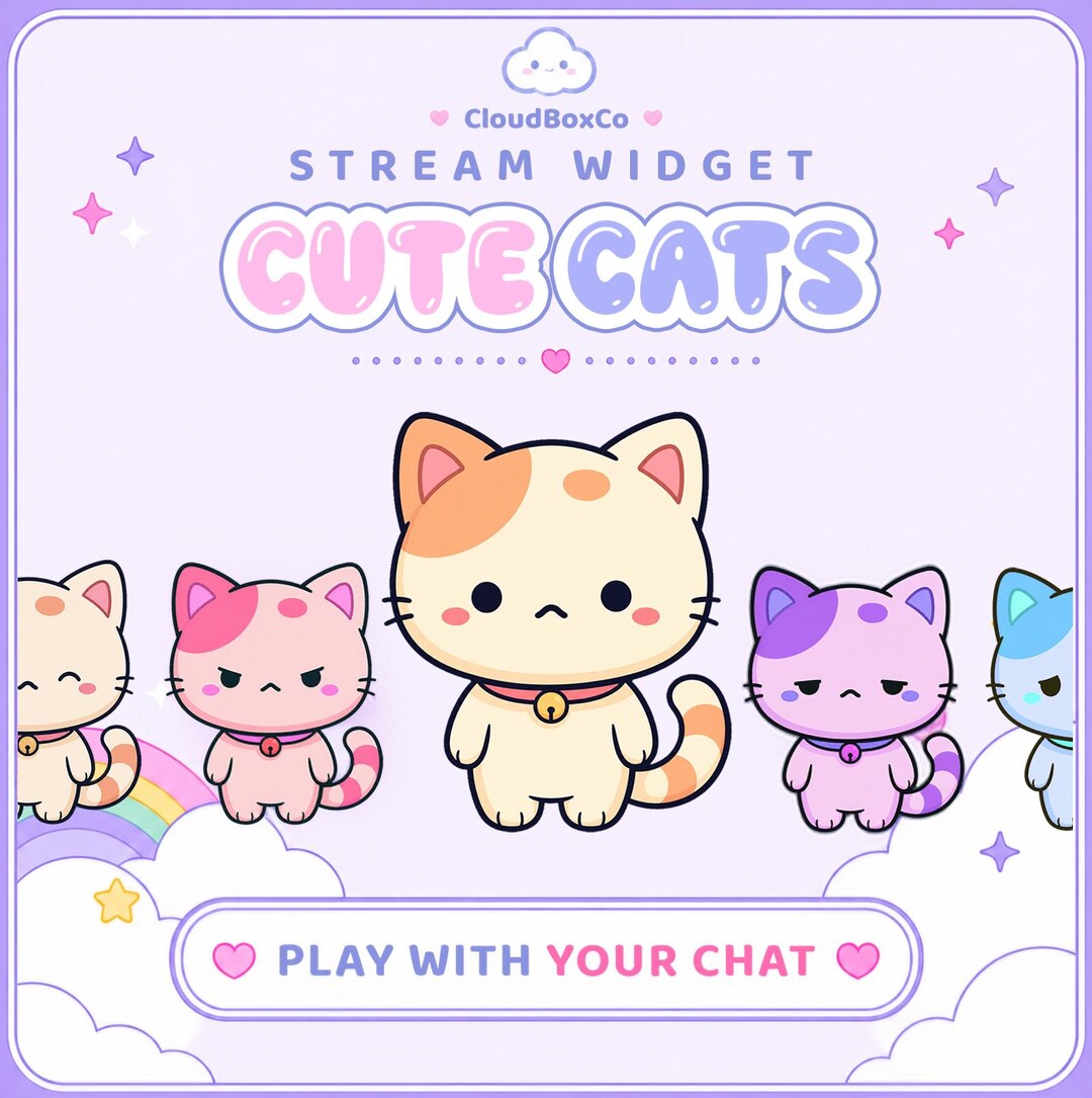 STREAM WIDGET - Cute Cats // for Twitch & Youtube | Interactive Chat ...