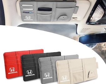 Honda Sun Visor Organizer, Car Glasses Holder with Card Pocket Clip for Civic Accord CRV HRV Fit Jazz Accessories