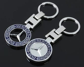 Metal Car Keychain Compatible with Mercedes Benz AMG W204 W205 W211 W212 W213 Key Ring Auto Accessory