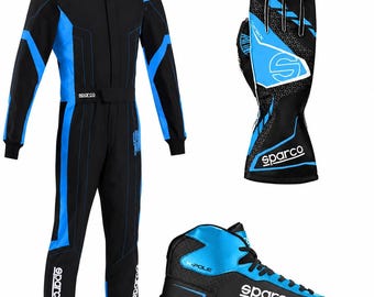Sparco Racing Suit, Shoes, Gloves, with gift (Balaclava) CIK/FIA Level 2 Approved