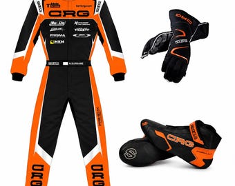 CRG Sparco Racing Suit, Shoes, Gloves, with gift (Balaclava) CIK/FIA Level 2 Approved