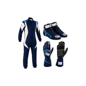 OMP Karting Race Suit Set Gloves Boots white and red CIK FIA Gear image 1