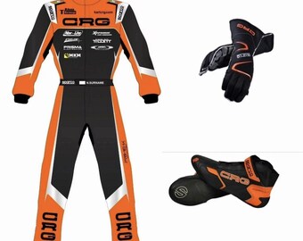 CRG Sparco Racing Suit, Shoes, Gloves, with gift (Balaclava) CIK/FIA Level 2 Approved