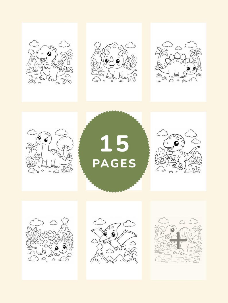 Dinosaurs Coloring Pages for Kids – Printable Dinosaur Coloring Book ...